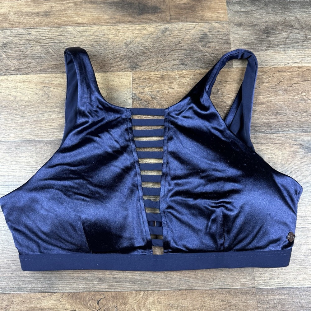 Calia Blue‎ Cage Front High Neck Sports Bra  Size M